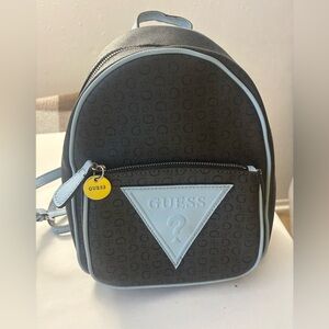 Guess Black and Light Blue Backpack